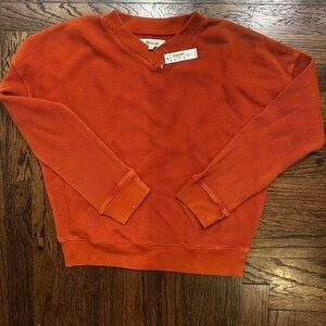 Madewell V-Neck Waffle Knit Sweater - Small